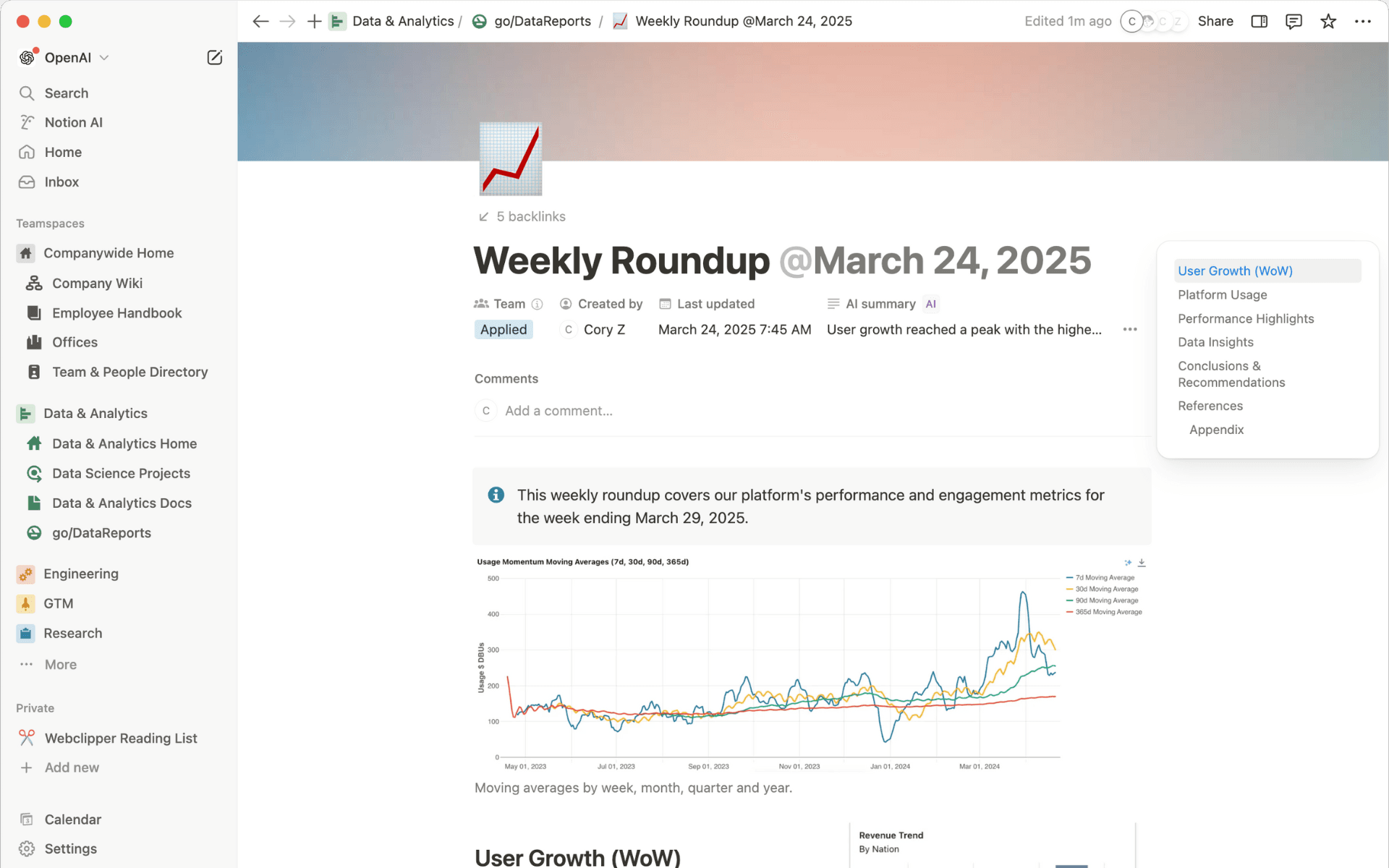 Il team di data science di OpenAI ha eliminato ore di lavoro manuale automatizzando il proprio sistema di report su Notion, riunendo dati operativi critici e dashboard in un hub consultabile che offre informazioni utili in tempo reale ai decision maker.