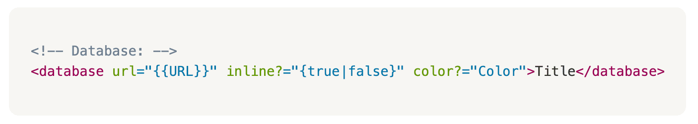 Notion-flavored Markdown: Databases